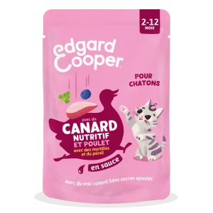 Edgard & Cooper - Sachets Humides au Canard et au Poulet en Sauce pour Chatons - 85g