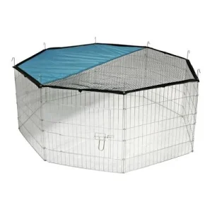 Enclos Kerbl Pet octogonal en métal pour rongeur et lapin
