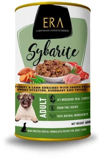 Era Aliment Humide Sybarite Adulte Dinde et Agneau pour Chiens – France