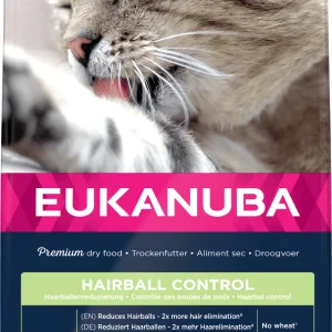 Eukanuba Adult Hairball Control au poulet pour chat