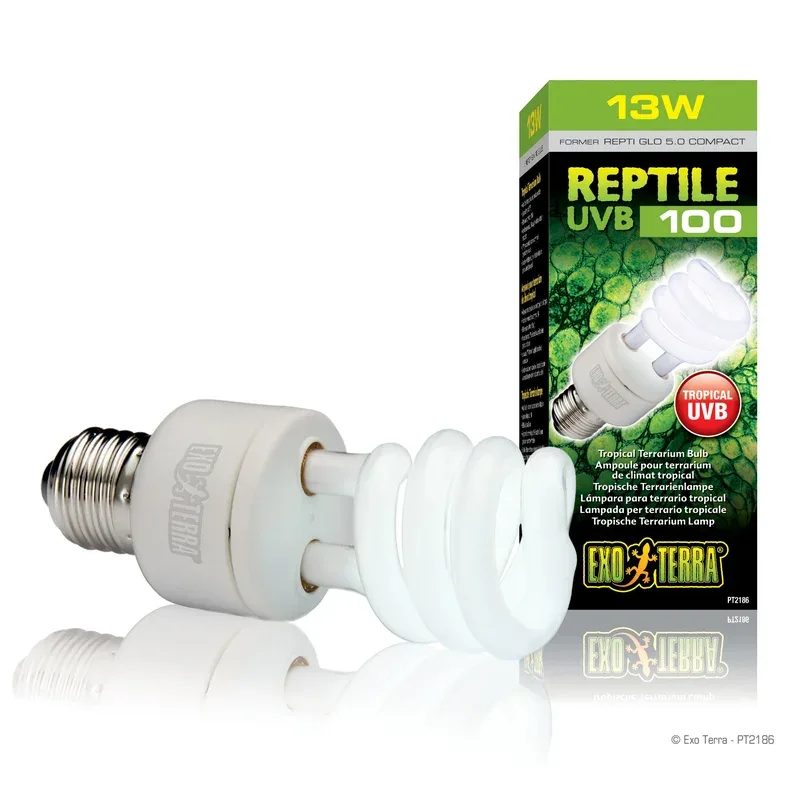 EXO TERRA Ampoule 13W Fluocompacte UVB100 pour Reptiles