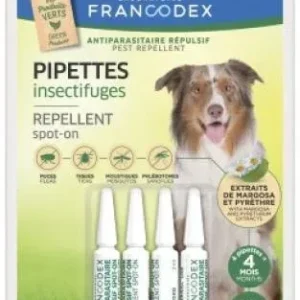 Francodex Pipettes Insectifuges pour Grands Chiens de Plus de 20 kg – France