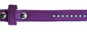 Freedog Collier en similicuir avec paillettes violettes – France