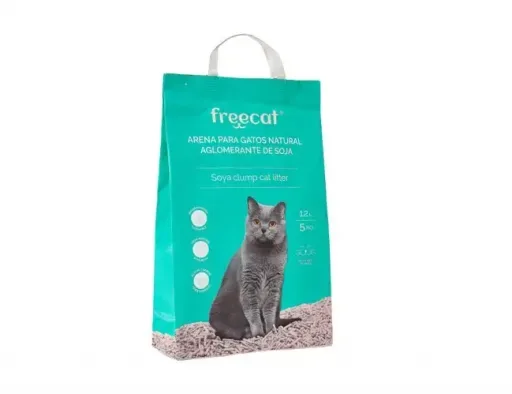 Freedog Litière Naturelle Aglomérante à la Soja Lavande pour Chats 6kg – France