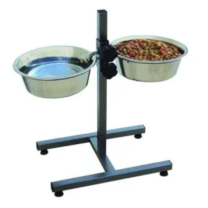 Freedog Mangeoire et abreuvoir double avec support réglable – France