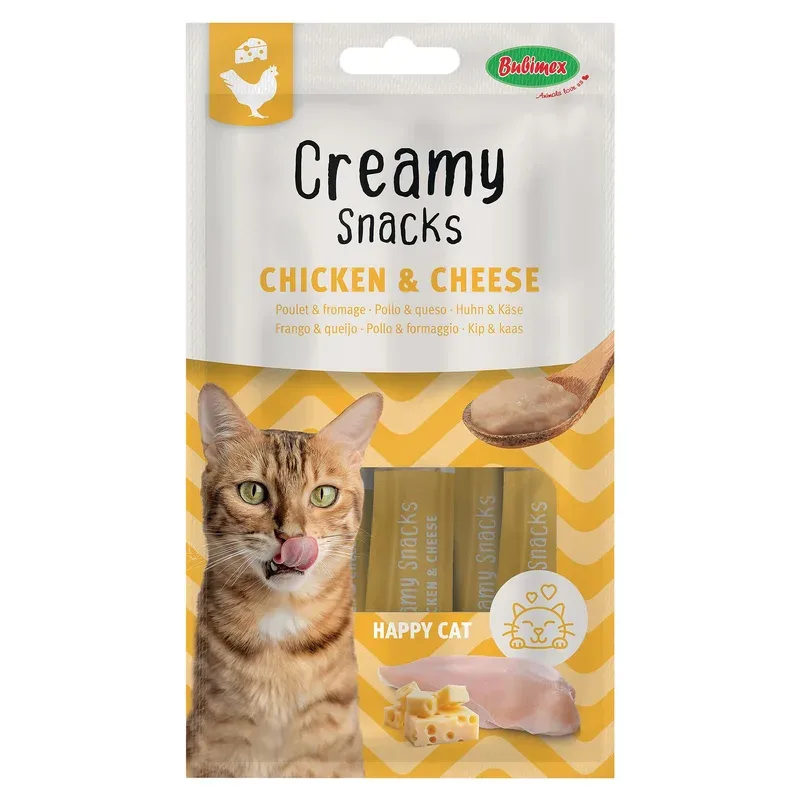 Friandises à lécher au poulet et fromage – 4 pièces – Friandises pour chat :optez pour la qualité Natu’Animo – Notre passion, vos animaux !