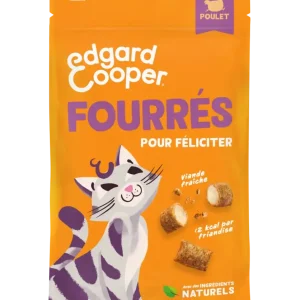 Friandises chat fourrées au poulet (60 g) – Edgard & Cooper J’ai plus de croquettes