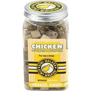 Friandises FD Foie de poulet, Epinards et Potiron (100 g) – Kiwi Walker J’ai plus de croquettes