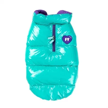 FuzzYard Veste en Plumes pour Chiens Couleur Turquoise