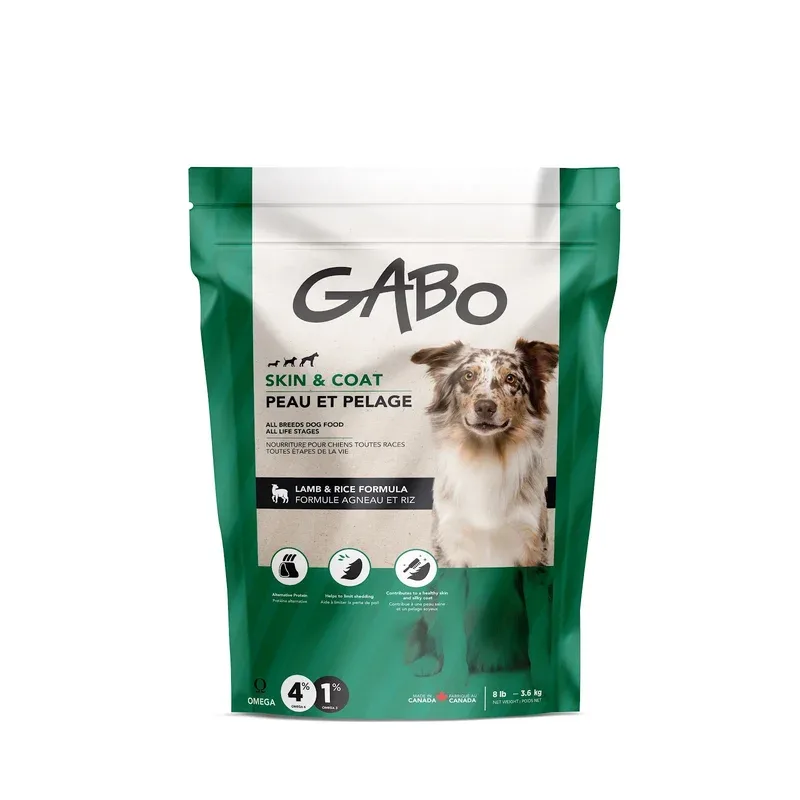 Gabo – Chien et Chiot, Peau et Pelage Agneau et Riz – Nourriture Sèche pour Chiens