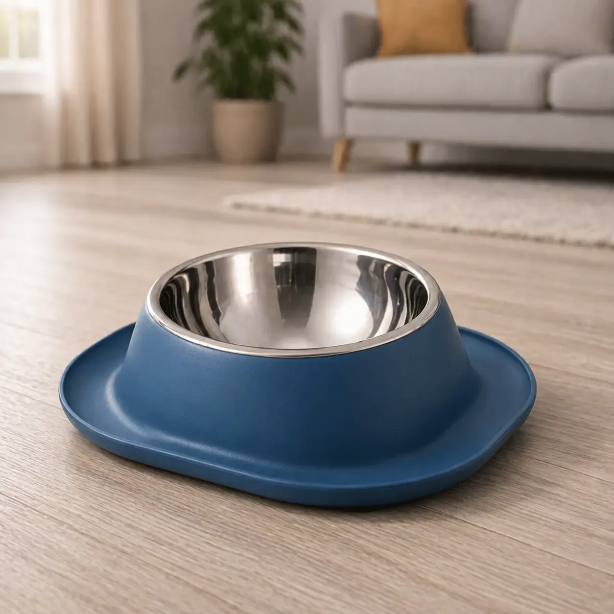 Gamelle en inox carré bleu