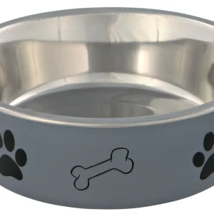 Gamelle inox motifs pattes chien
