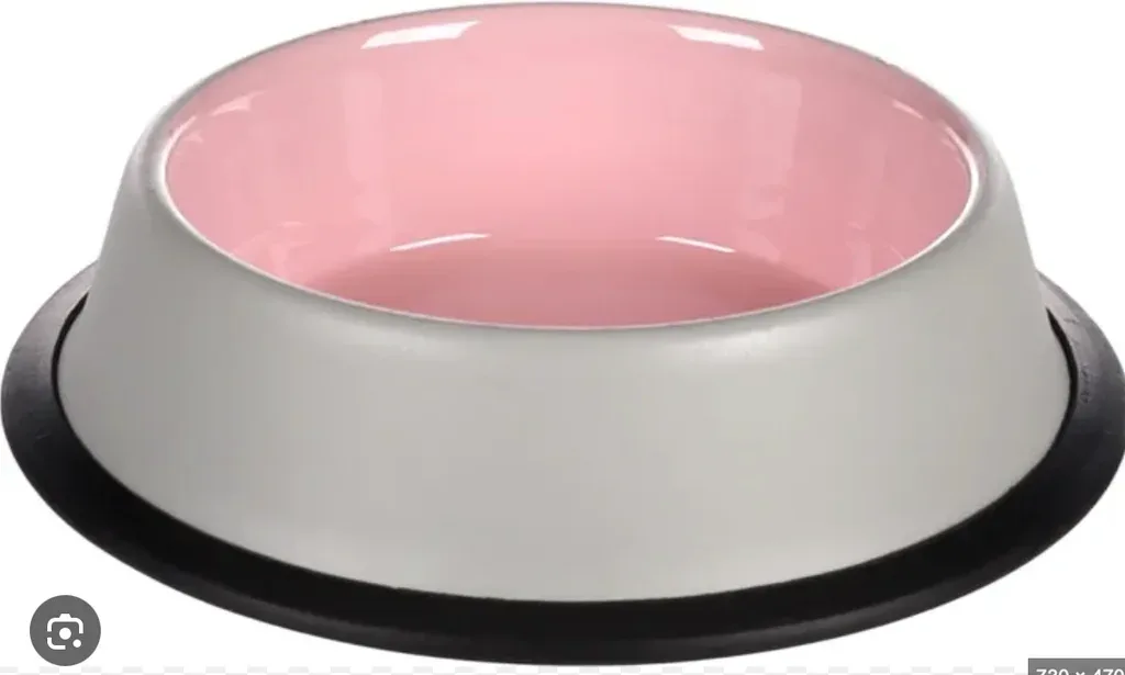 Gamelle Nell Ronde gris & rose (Taille 1) – Flamingo J’ai plus de croquettes