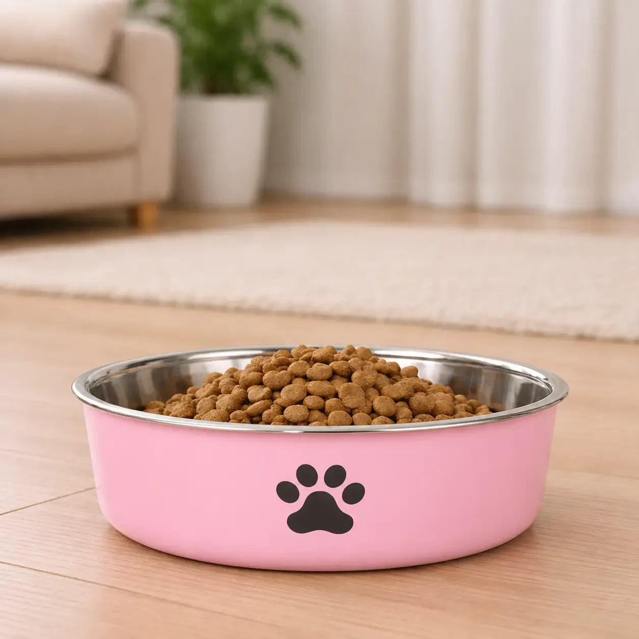 Gamelle pour chien inox Rose