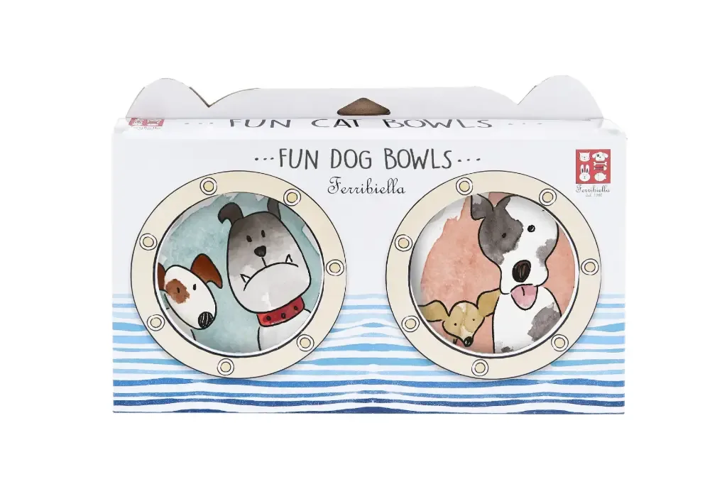 Gamelles fun dog aquarelle (pack de 2) – Ferribiella