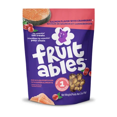 Gâterie pour chat au saumon et canneberge, Fruitables (70g)