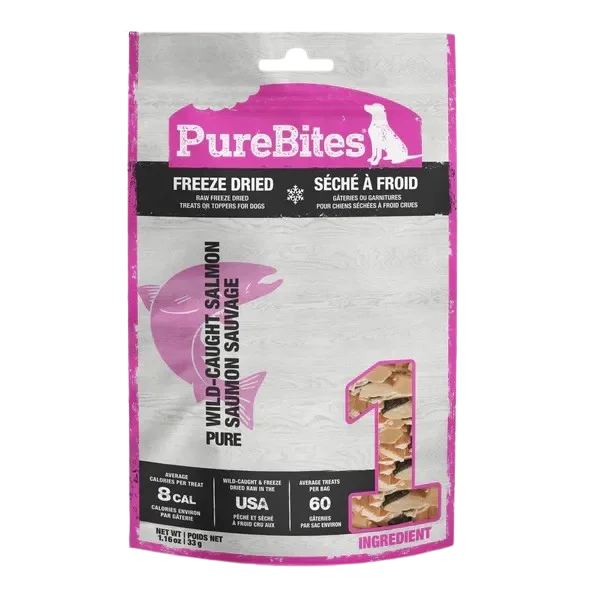 Gâterie pour chien séché à froid, saumon, PureBites
