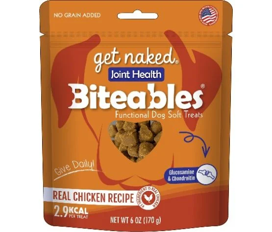 Gâteries Tendres pour Chien, Santé Des Articulations, Get Naked « Biteables » 6oz (170g)