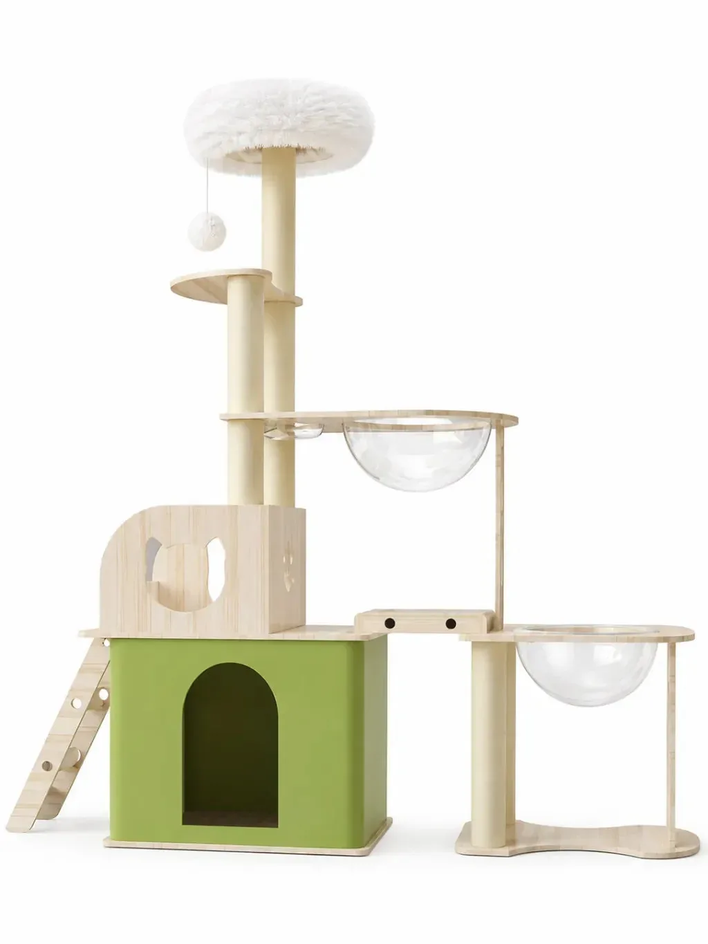 Grand Arbre à Chat Bois 150 cm Multi-Niveaux | Sylvoria