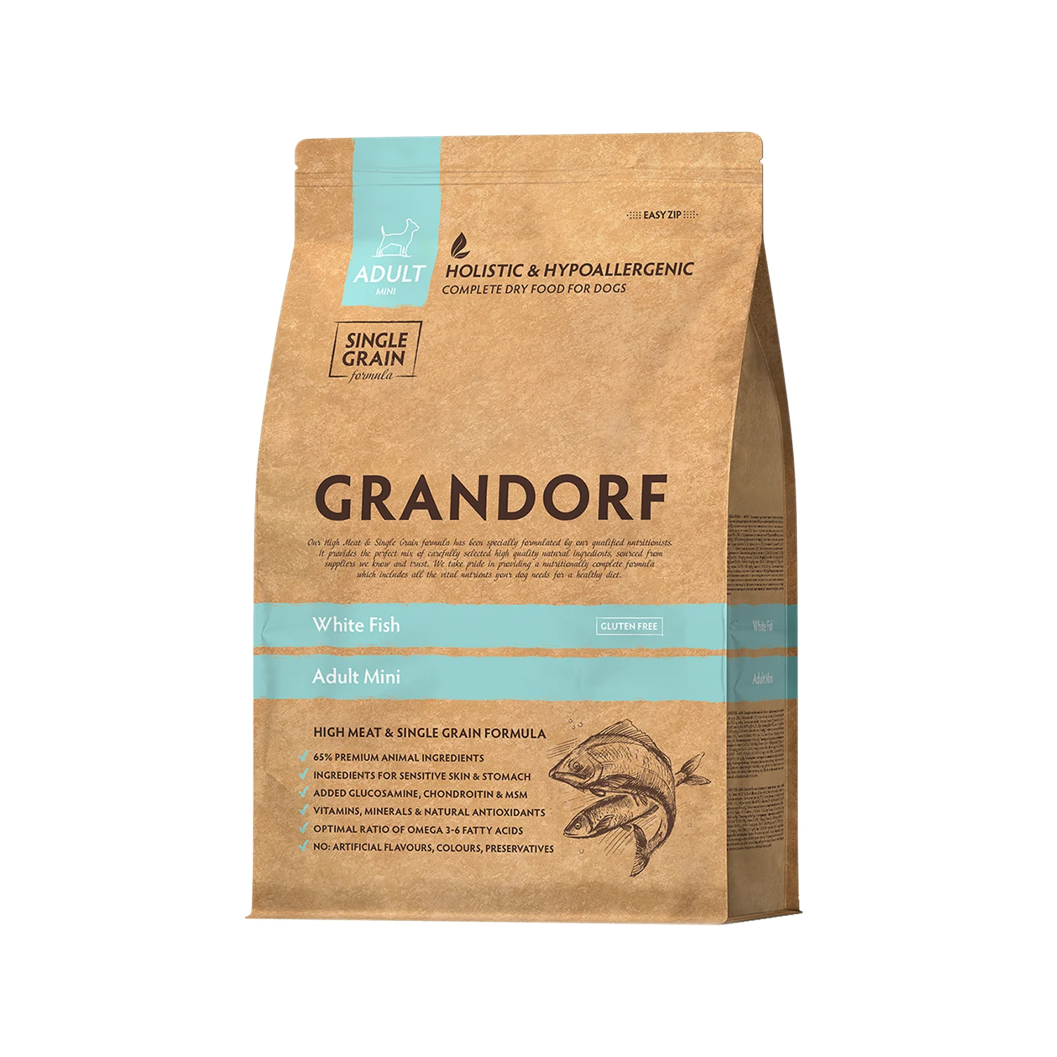 Grandorf Mini Breeds Adult Poisson Blanc