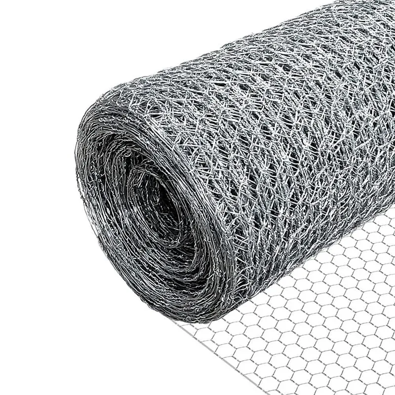 Grillage a poule avec fils 25mm en acier galvanise 1x25M VOUNOT