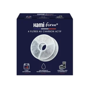 Hamiform - Filtres au Charbon Actif pour Fontaine 2L - x4