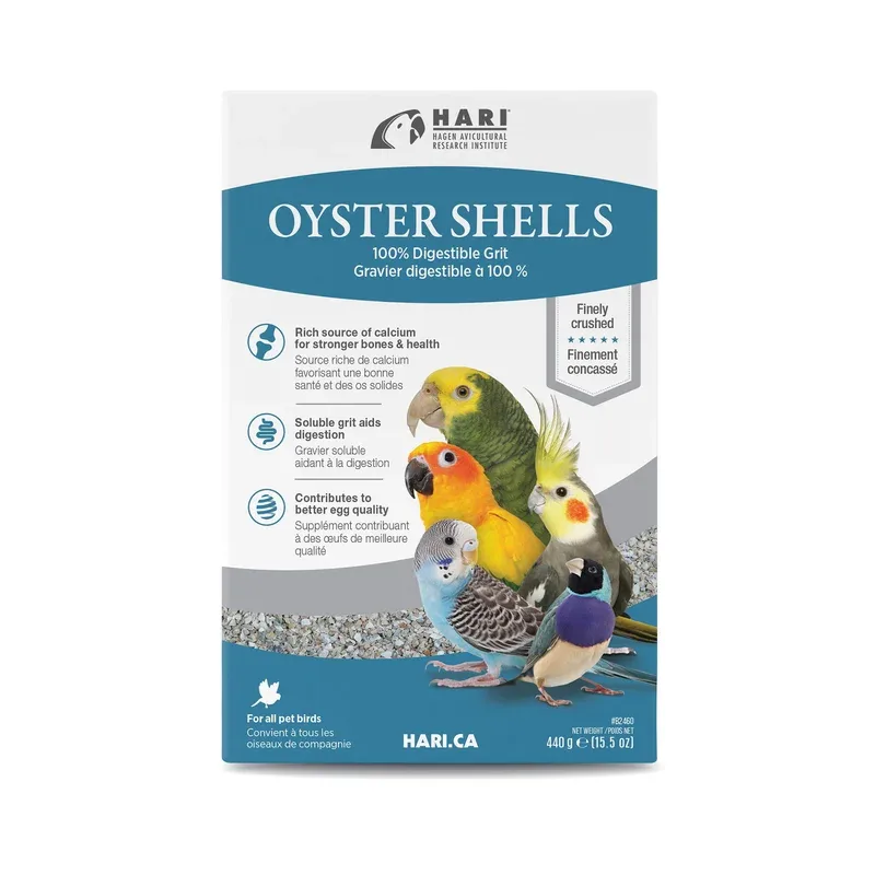 HARI Coquilles d’Huître 440g pour Oiseaux