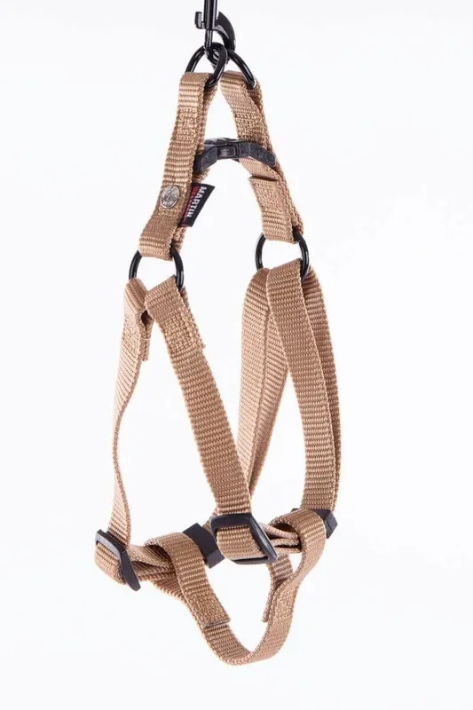 Harnais baudrier en nylon beige (Taille 1) – Martin Sellier J’ai plus de croquettes