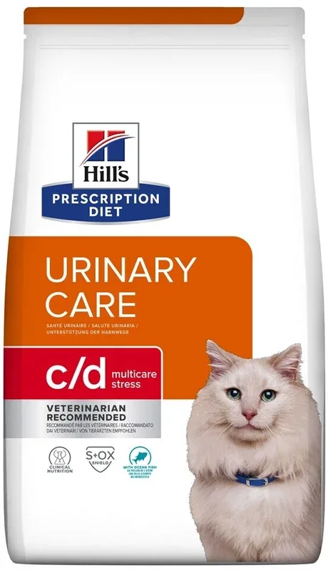 Hill’s Prescription Diet Feline c/d Urinary Stress Ocean Fish Dry Food 8kg au meilleur prix sur fr