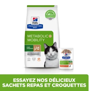 Hill's Prescription Diet j/d Metabolic + Mobility au poulet - croquettes chat