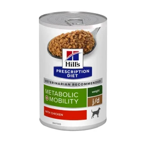 Hill's Prescription Diet j/d Metabolic+Mobility en boîtes au poulet – pâtée chien