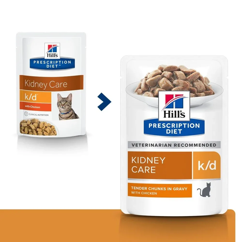 Hill's Prescription Diet k/d Kidney Care en bouchées au poulet - pâtée chat - Image 2