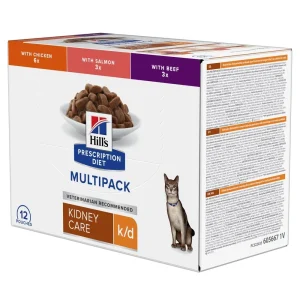Hill's Prescription Diet k/d Kidney Care en bouchées Multipack - pâtée chat