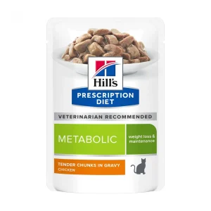 Hill's Prescription Diet Metabolic en sachets au poulet - pâtée chat