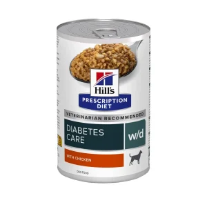 HILL’S Prescription Diet w/d Diabetes Care en Boîtes au Poulet – Pâtée pour chien