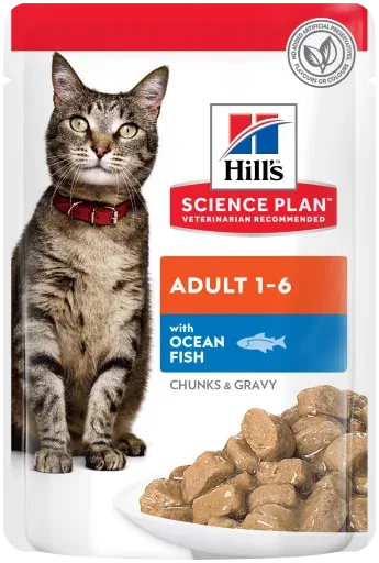 Hill’s Science Plan Adult 1-6 Sachet Morceaux en Sauce au Poisson du Mer – France