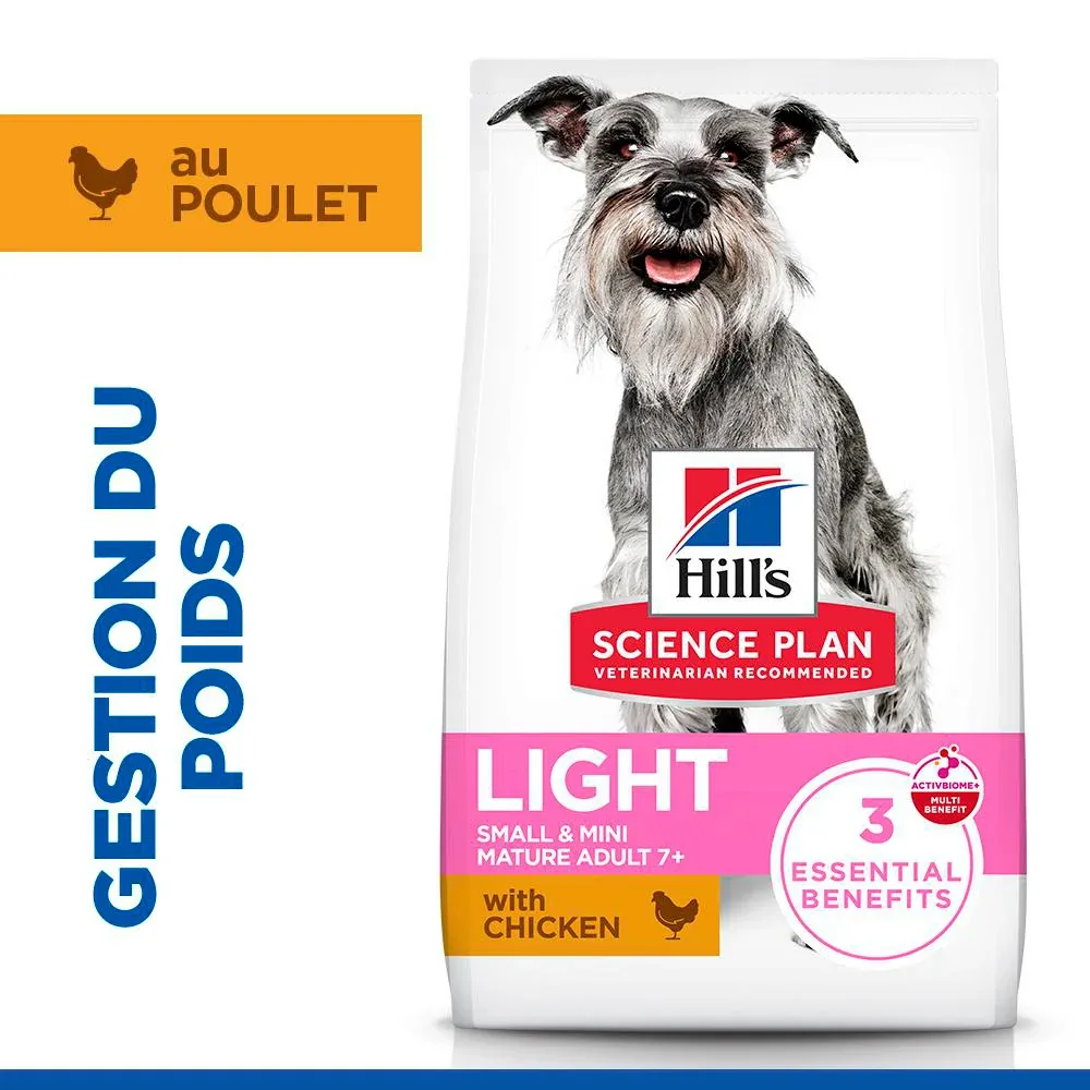 Hill's Science Plan Light Small & Mini Mature Adult 7+ au poulet - croquettes chien - Image 2