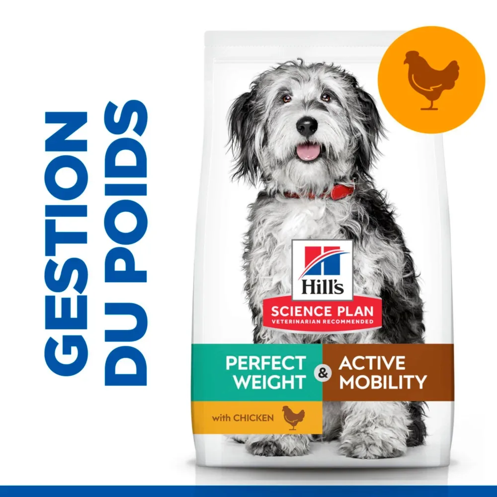 Hill's Science Plan Perfect Weight & Active Mobility Medium Adult au poulet