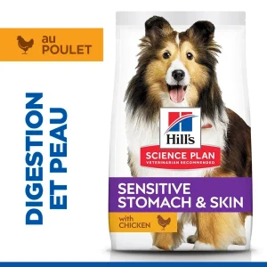 Hill's Science Plan Sensitive Stomach & Skin Medium & Large Adult au poulet - croquettes chien