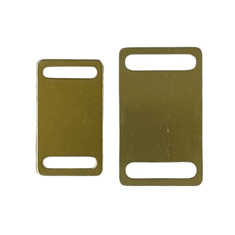 Insertion pour collier gravable, forme rectangle Dorée