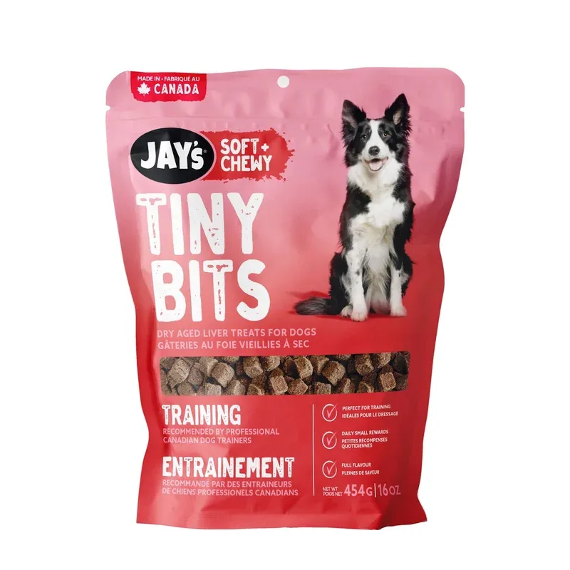 Jay’s Tiny Bits – Foie de Porc – Gâteries d’Entaînement Tendres pour Chiens