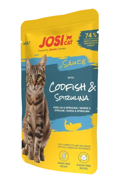 JosiCat Rich in Codfish in Sauce ♥ Nourriture pour chats Josi