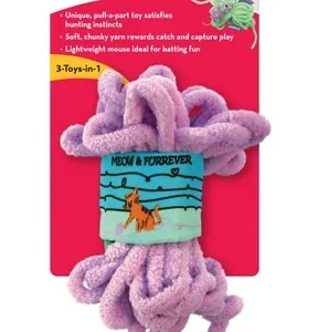 Jouet 3 en 1 pour chat avec herbe à chat, Kong Pull A Partz Yarnz