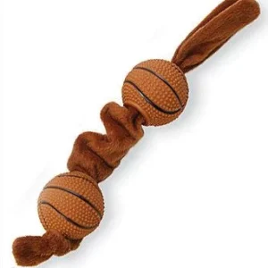 Jouet balle de basketball avec corde pour chien, Li’l Pals