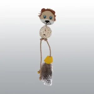 Jouet pour chat tête de Lion safari