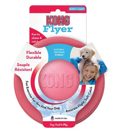 Jouet pour chiot, frisbee Kong Flyer