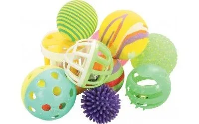 Jouets chat 10 balles multiformes 4 cm – Zolux J’ai plus de croquettes