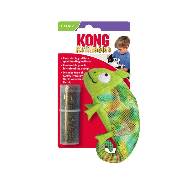 KONG - Jouet Refillables Caméléon pour Chats - 11cm