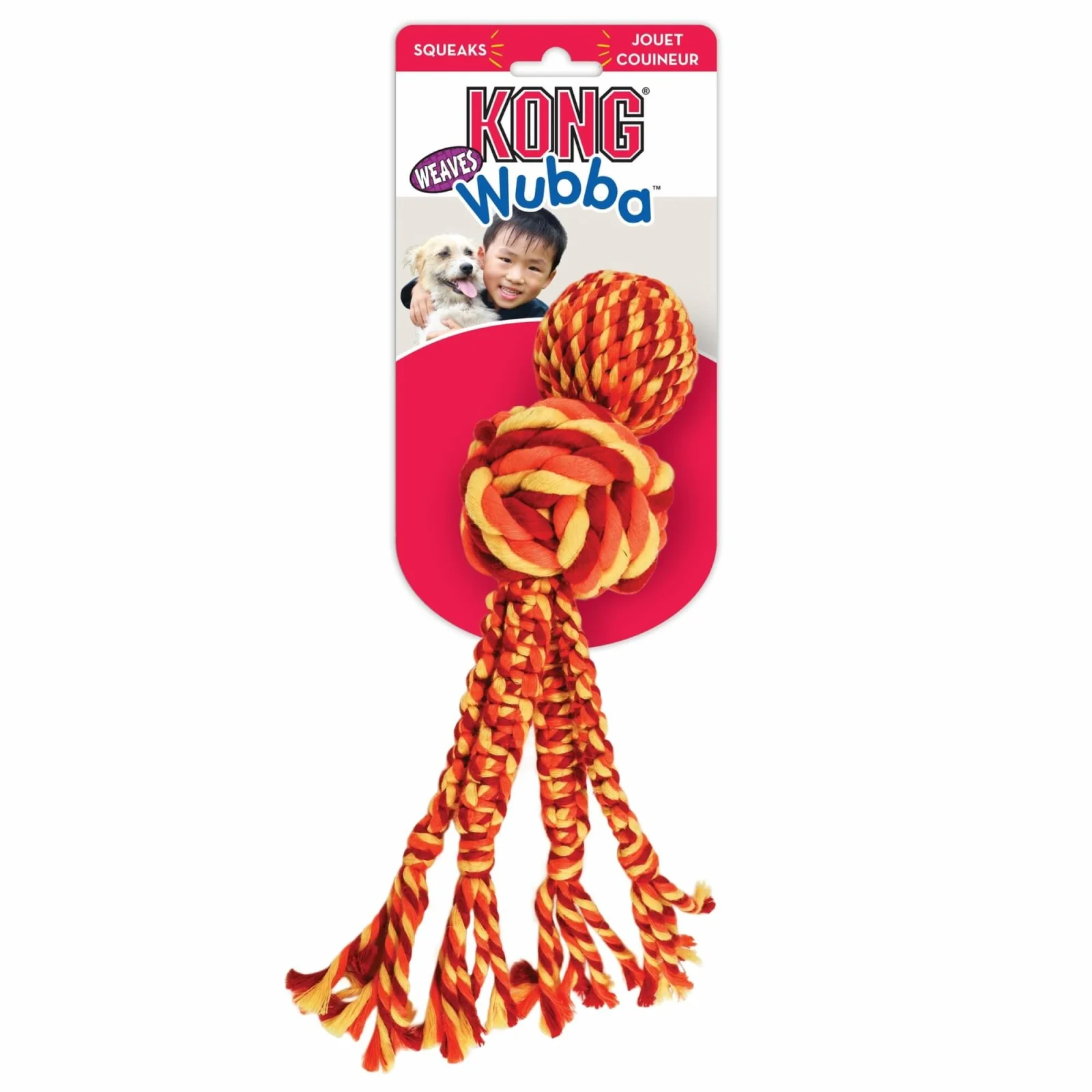 KONG - Jouet Wubba Weaves à Cordes Taill pour Chien