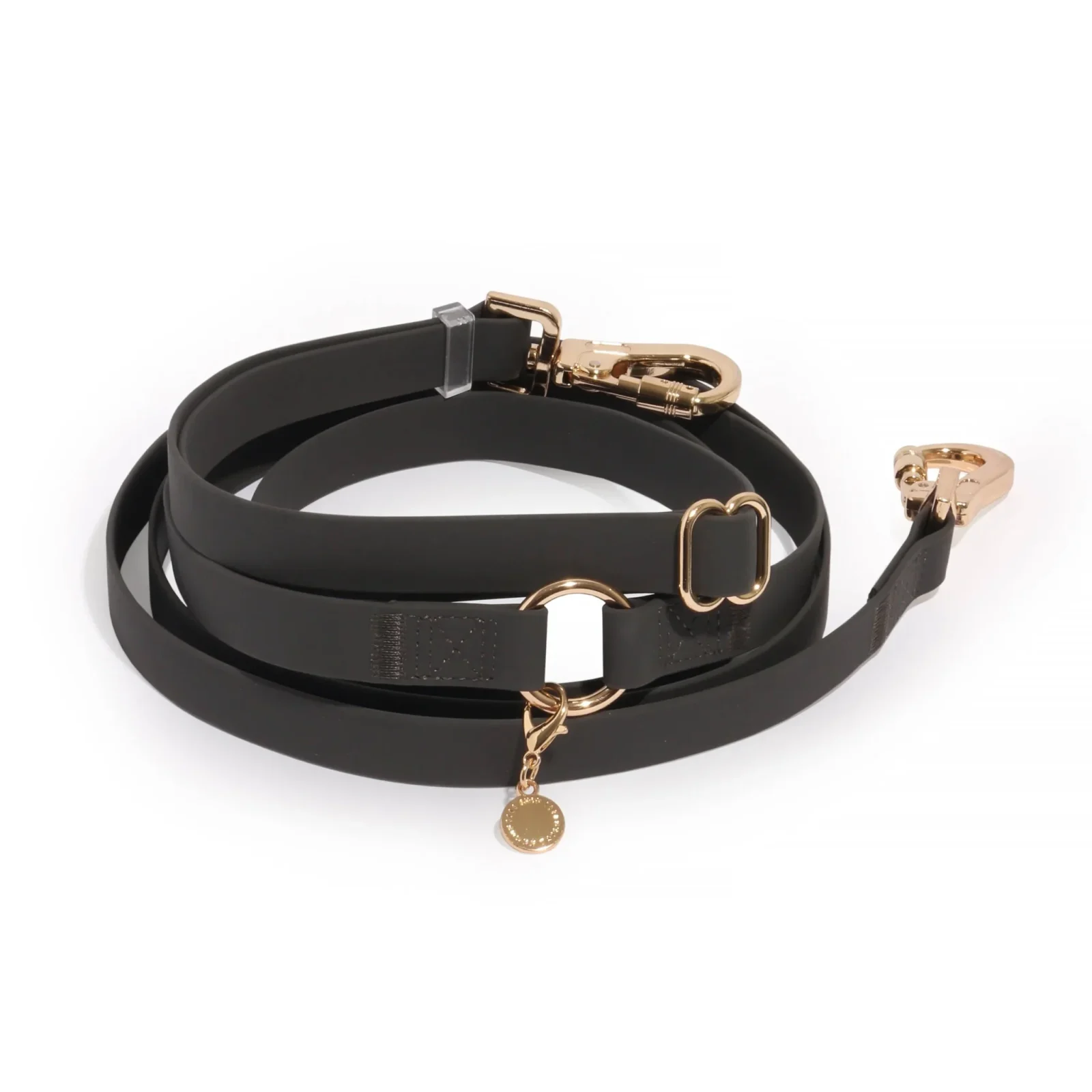 La Laisse large pour chien Ember Black, convertible, 4 en 1, mains libres